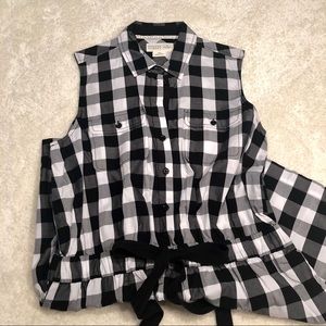 Kate Spade checkered one piece short romper
